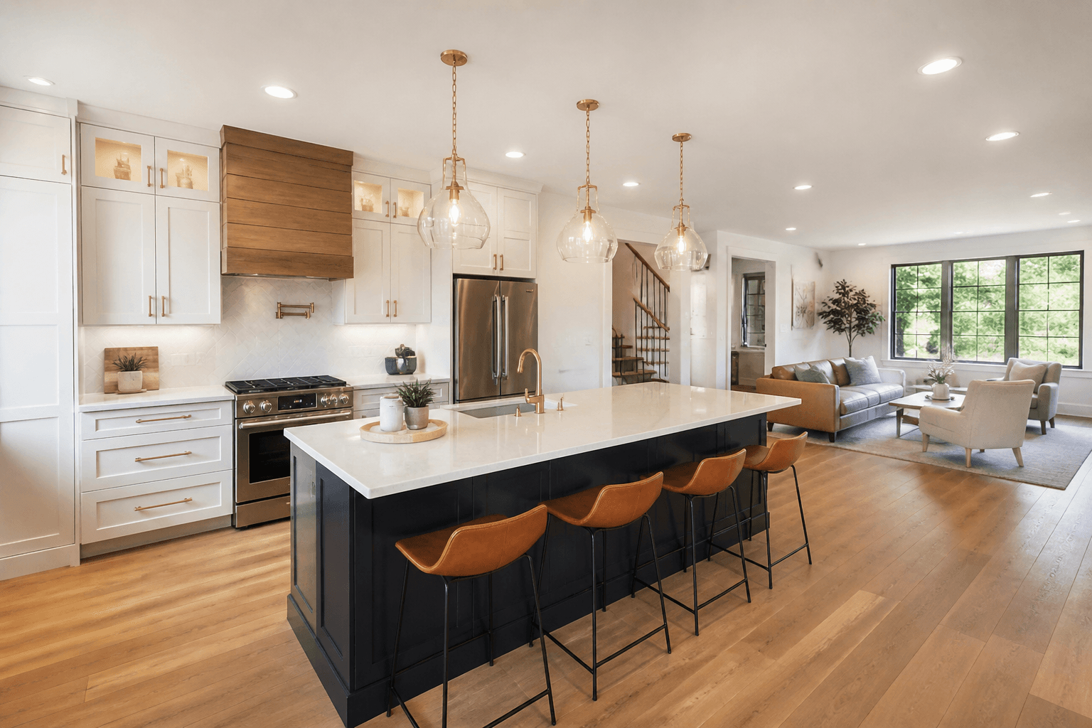 Completed modern home renovation interior